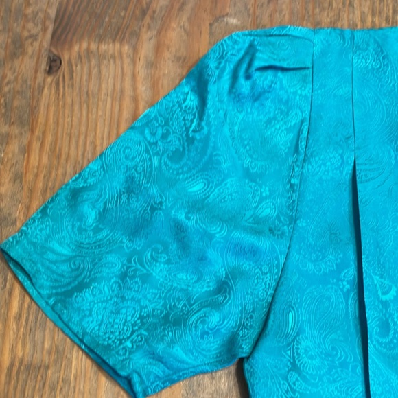 Vintage Papell Too petites 100% silk size 6 paisley design. Excellent condition. - Picture 11 of 14